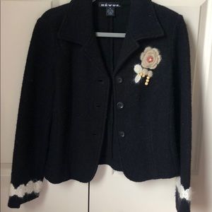 Black wool blazer size M